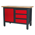 Workbench with 3 Drawers & Cupboard AP1372B