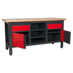 Workbench with 2 Drawers, 2 Cupboards & Open Storage AP1905A