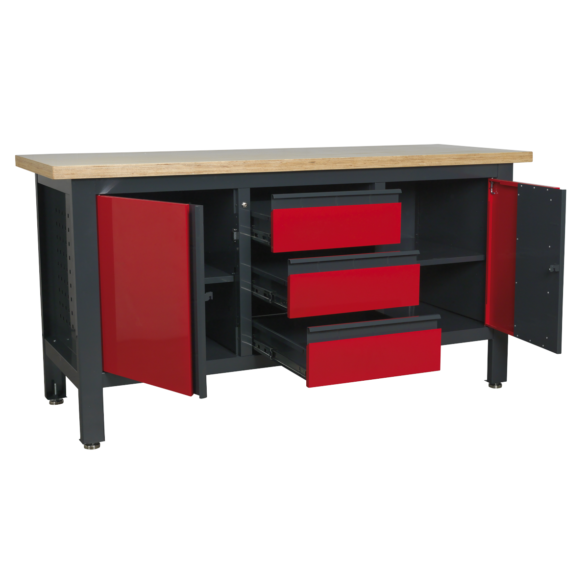 Workbench with 3 Drawers & 2 Cupboards AP1905C