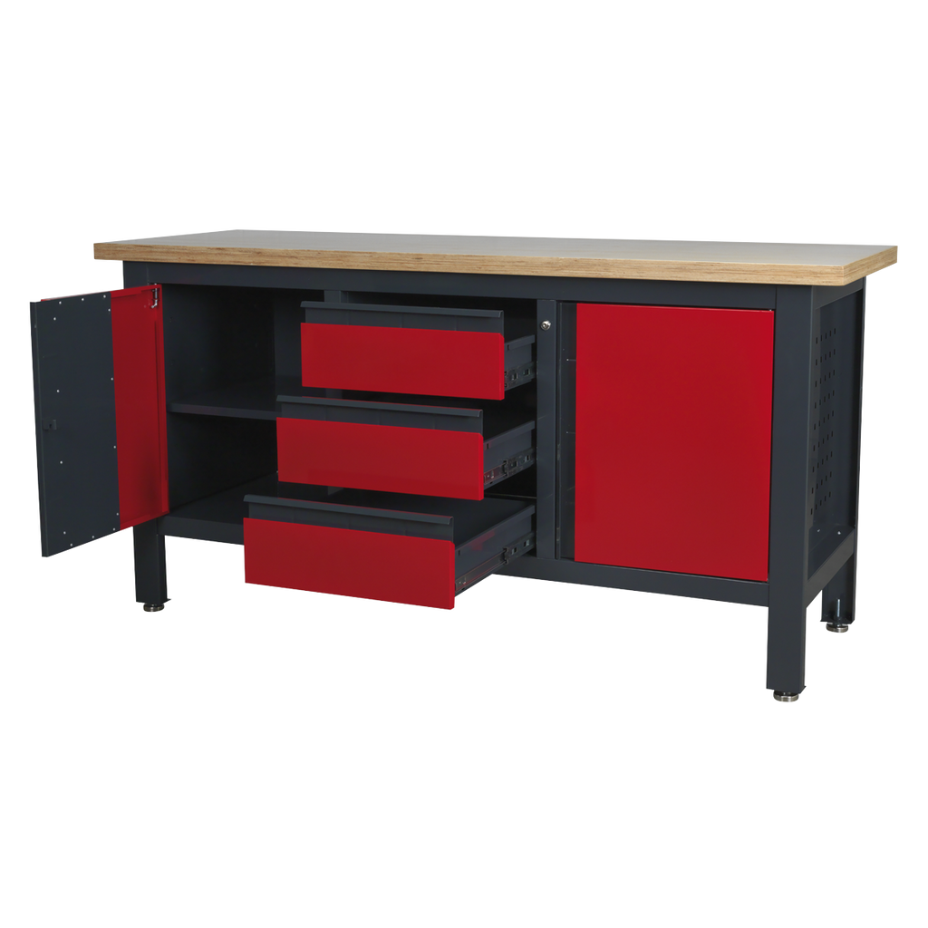 Workbench with 3 Drawers & 2 Cupboards AP1905C