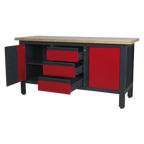 Workbench with 3 Drawers & 2 Cupboards AP1905C