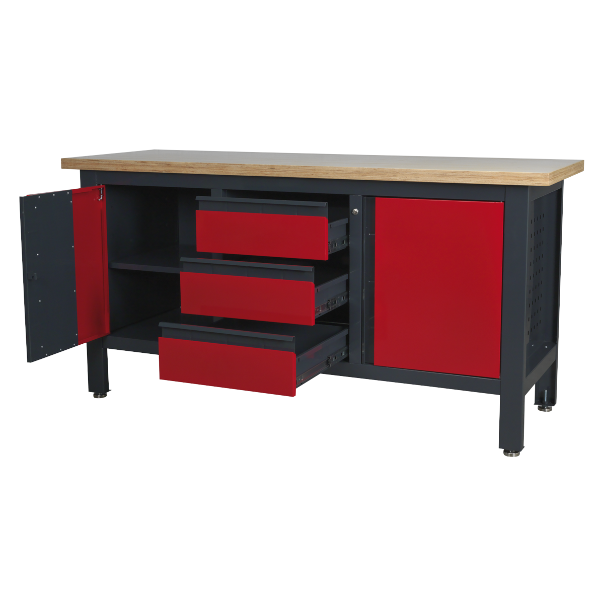Workbench with 3 Drawers & 2 Cupboards AP1905C