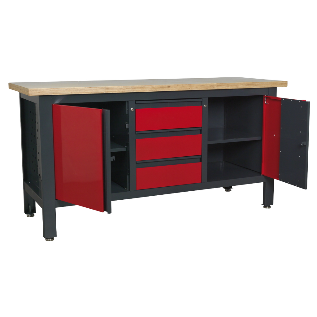 Workbench with 3 Drawers & 2 Cupboards AP1905C