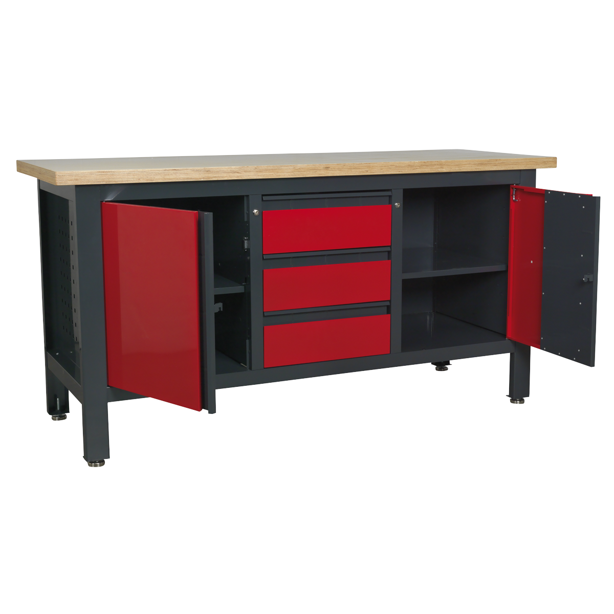 Workbench with 3 Drawers & 2 Cupboards AP1905C