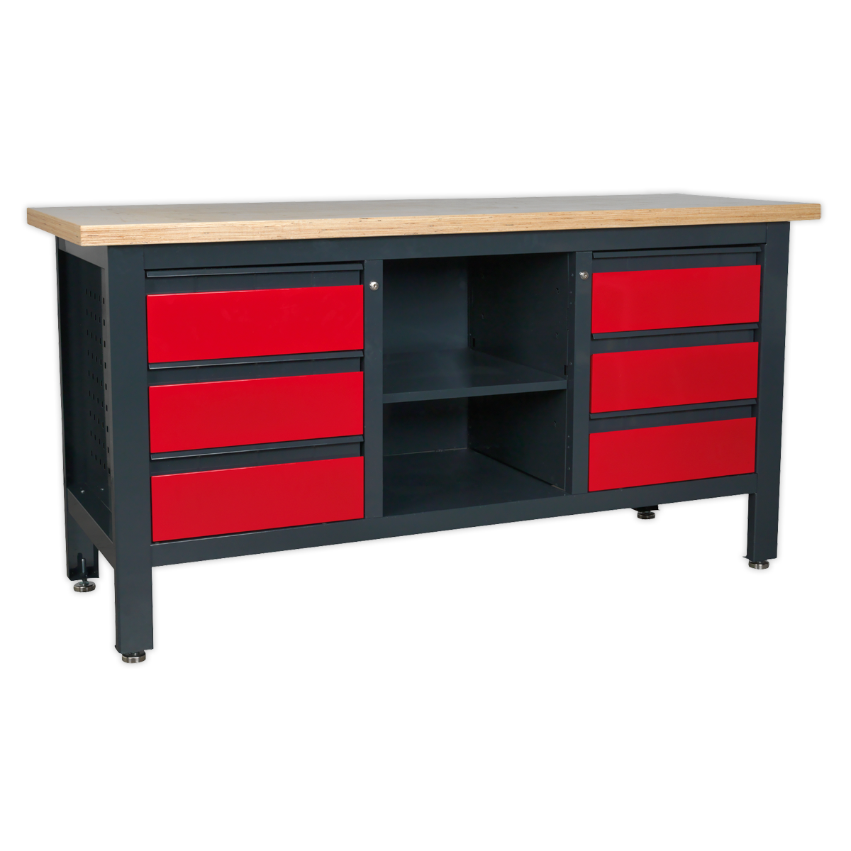 Workbench with 6 Drawers & Open Storage AP1905D