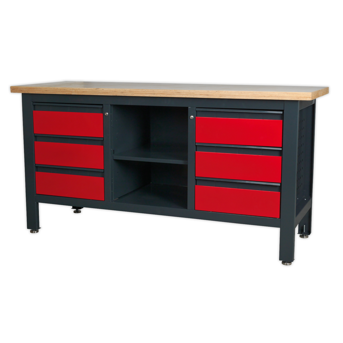 Workbench with 6 Drawers & Open Storage AP1905D