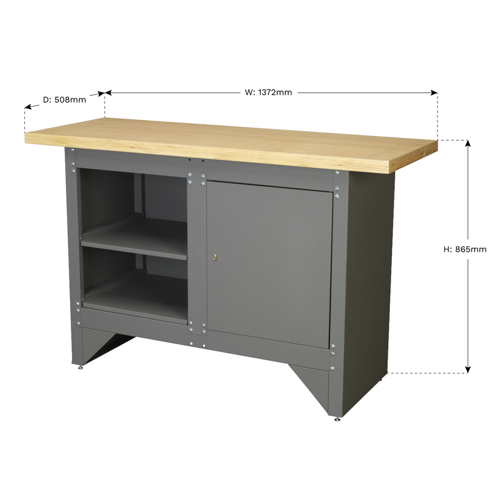 Heavy-Duty Workbench with Cupboard AP2010