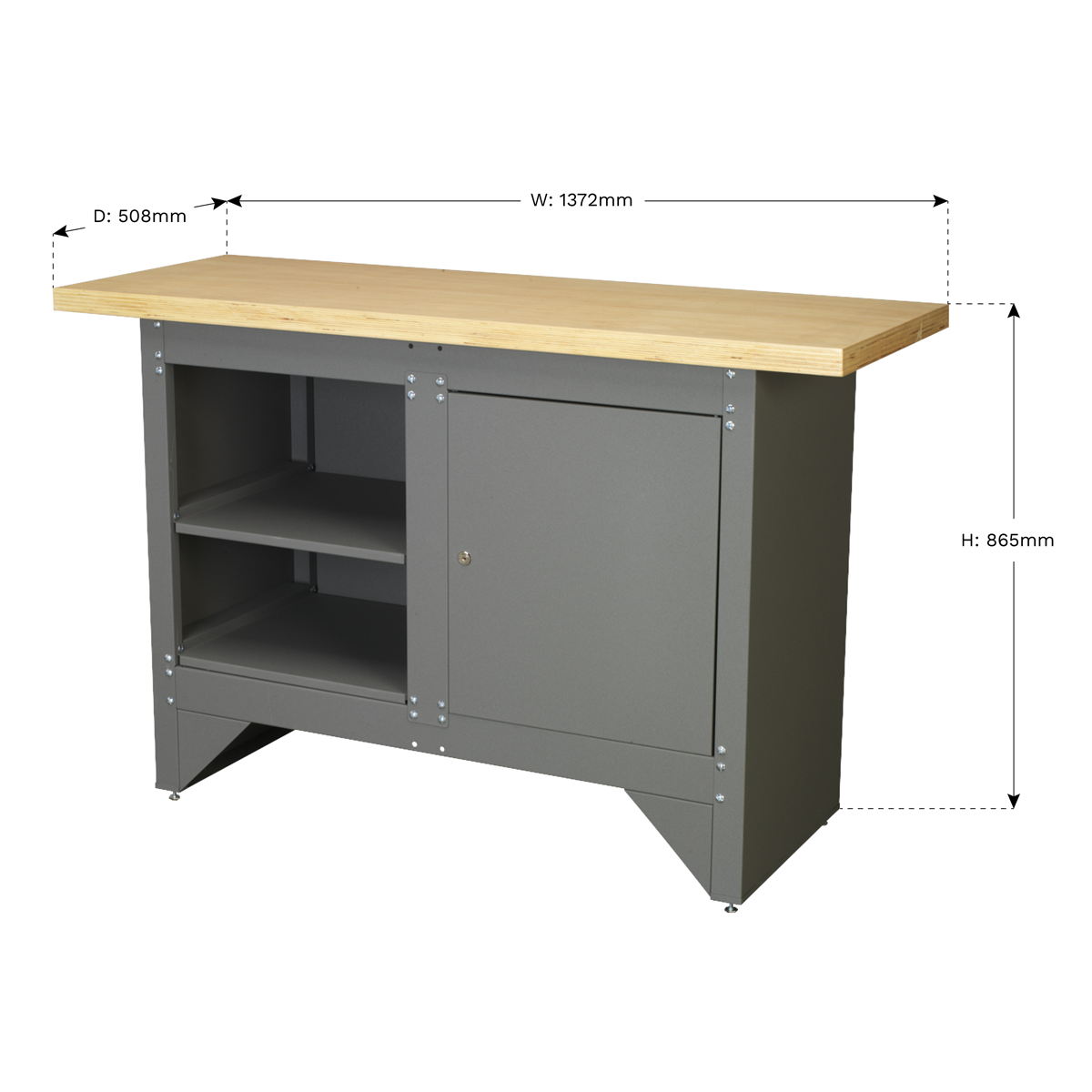 Heavy-Duty Workbench with Cupboard AP2010