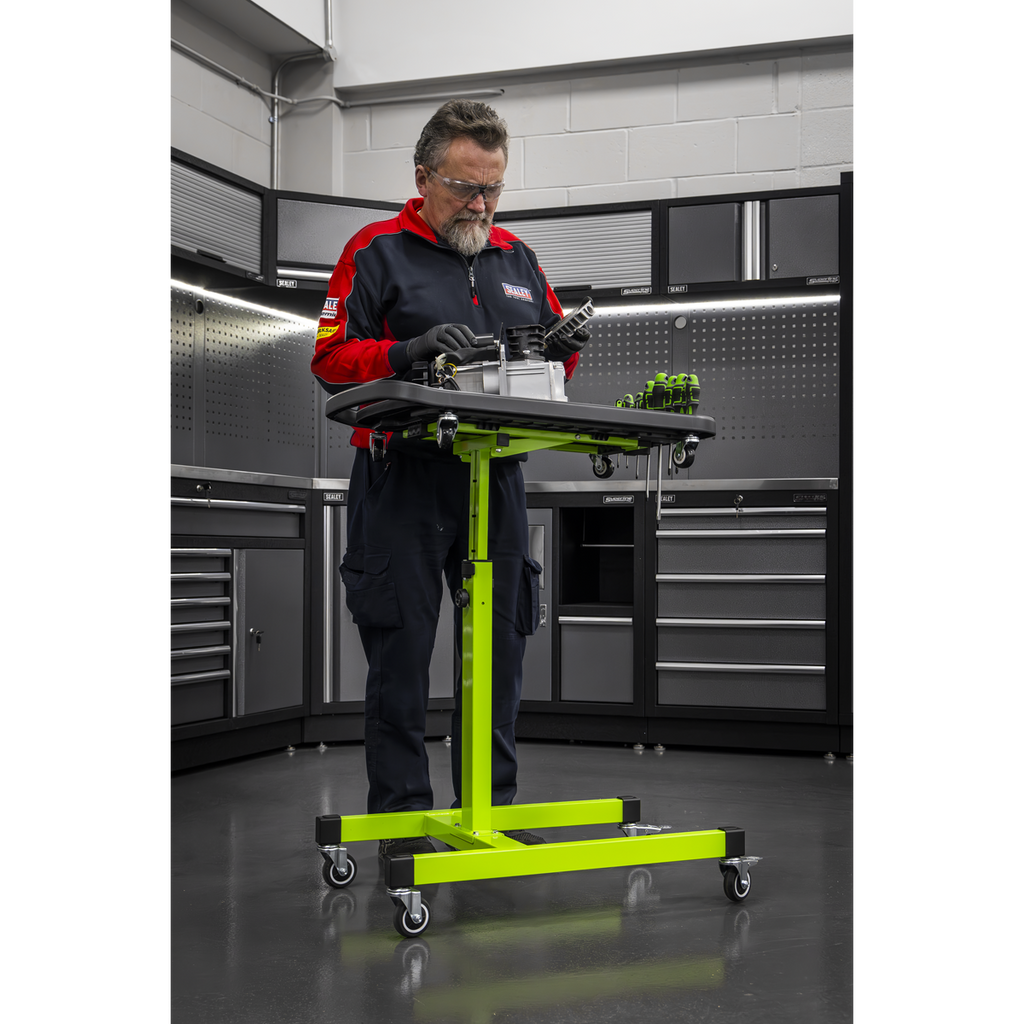 Adjustable-Height Mobile Workstation with Removable Top Tray AP201