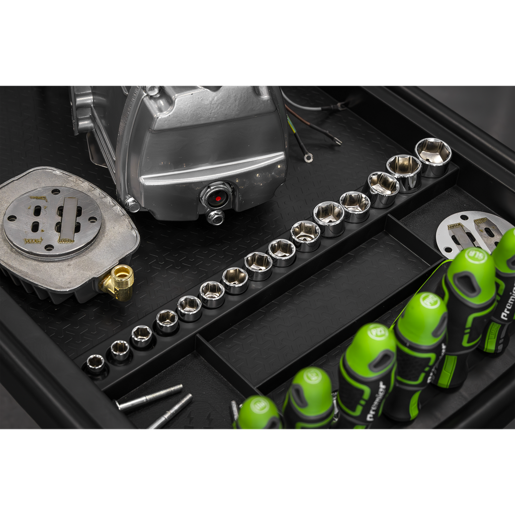 Adjustable-Height Mobile Workstation with Removable Top Tray AP201