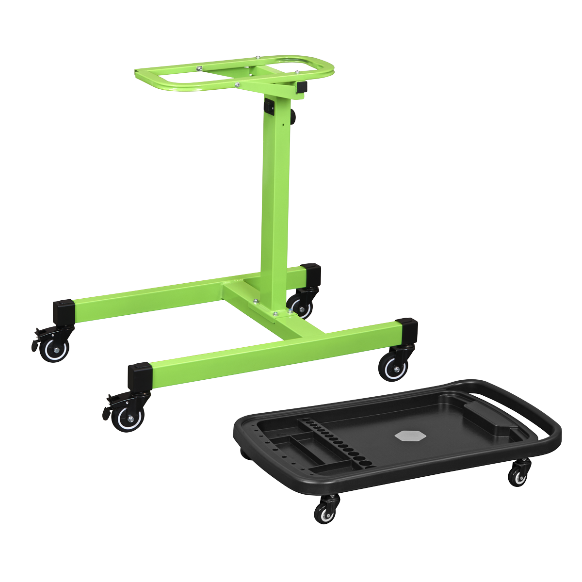 Adjustable-Height Mobile Workstation with Removable Top Tray AP201