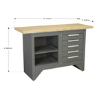Heavy-Duty Workbench with 5 Drawers AP2030BB