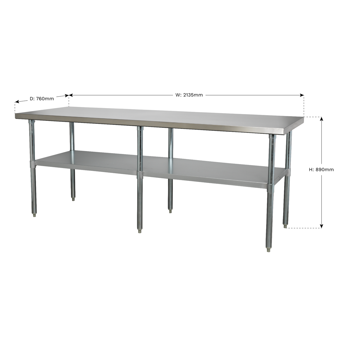 Stainless Steel Workbench 2.1m AP2184SS