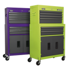 Topchest & Rollcab Combination 6 Drawer - Purple/Grey AP2200BBCP