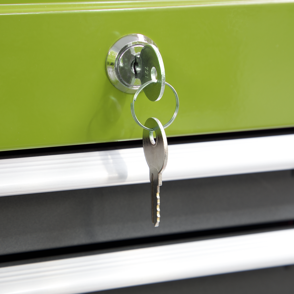 Topchest, Mid-Box Tool Chest & Rollcab 9 Drawer Stack - Green AP2200BBHVSTACK