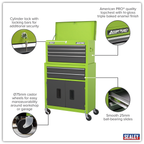 Topchest & Rollcab Combination 6 Drawer - Green/Grey AP2200BBHV