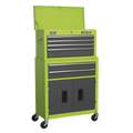 Topchest & Rollcab Combination 6 Drawer - Green/Grey AP2200BBHV