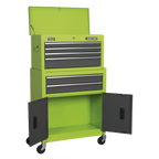 Topchest & Rollcab Combination 6 Drawer - Green/Grey AP2200BBHV