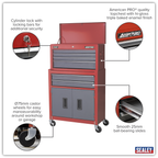 Topchest & Rollcab Combination 6 Drawer - Red AP2200BB