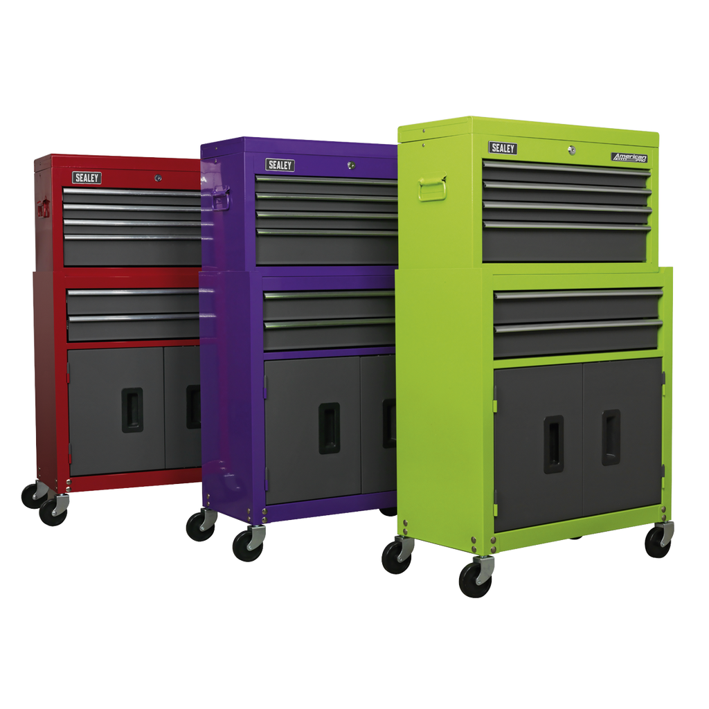 Topchest & Rollcab Combination 6 Drawer - Red AP2200BB