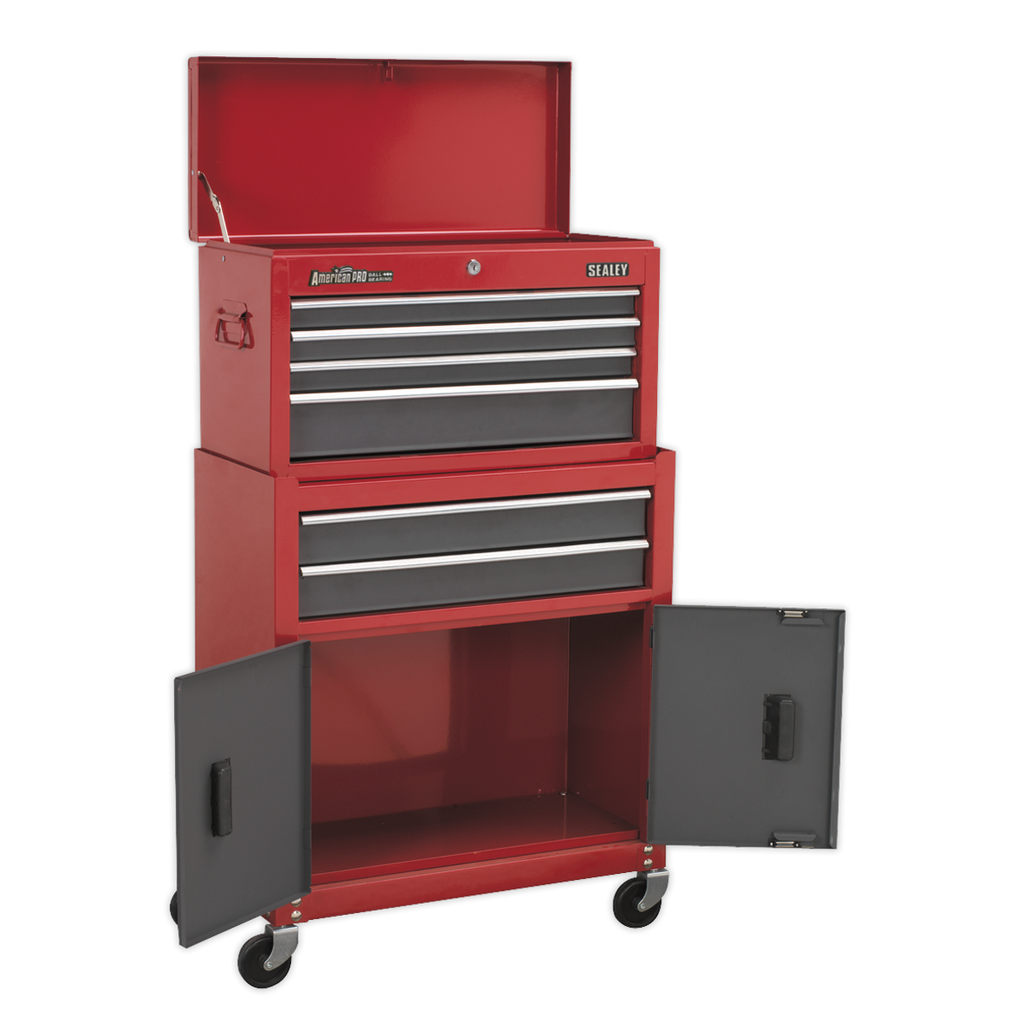 Topchest & Rollcab Combination 6 Drawer - Red AP2200BB