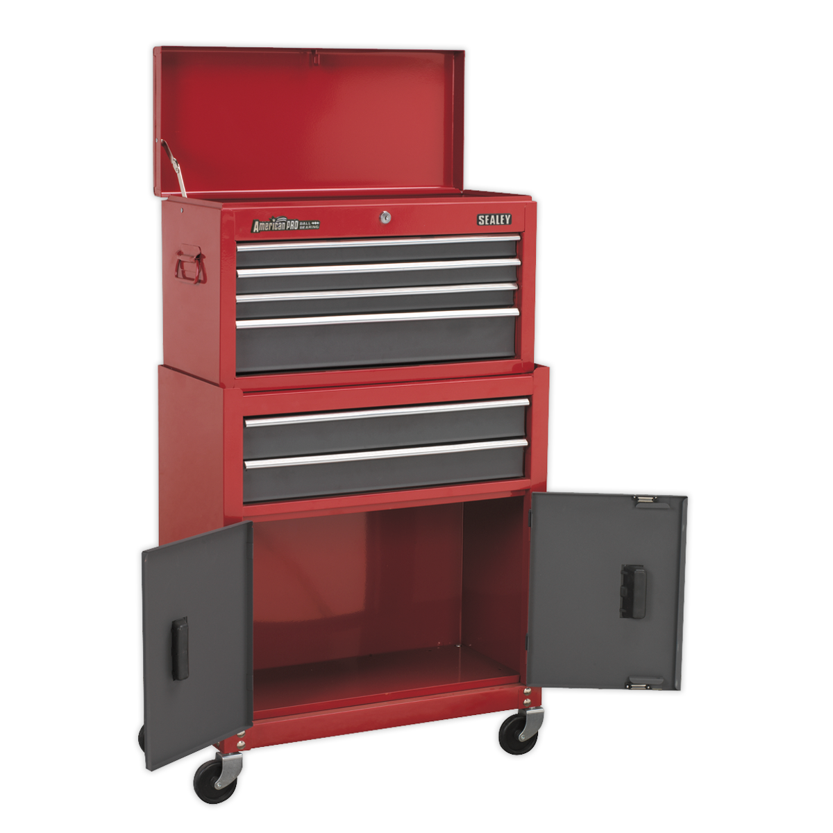 Topchest & Rollcab Combination 6 Drawer - Red AP2200BB