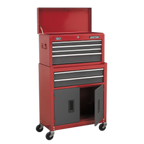 Topchest & Rollcab Combination 6 Drawer - Red AP2200BB