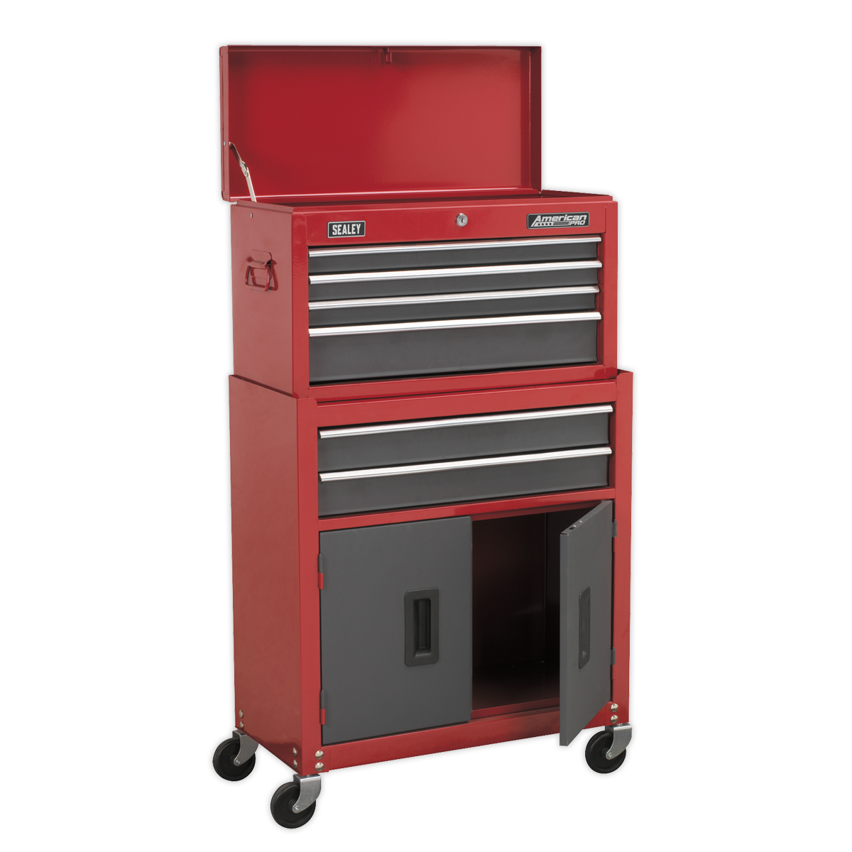 Topchest & Rollcab Combination 6 Drawer - Red AP2200BB