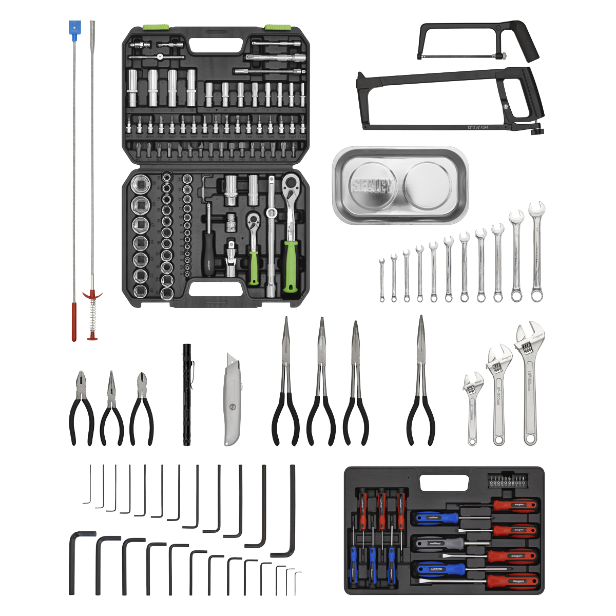 Topchest & Rollcab Combination 6 Drawer with 170pc Tool Kit - Purple/Grey AP2200COMBOCP
