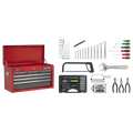 Topchest 6 Drawer with 98pc Tool Kit - Red/Grey AP2201BBCOMBO