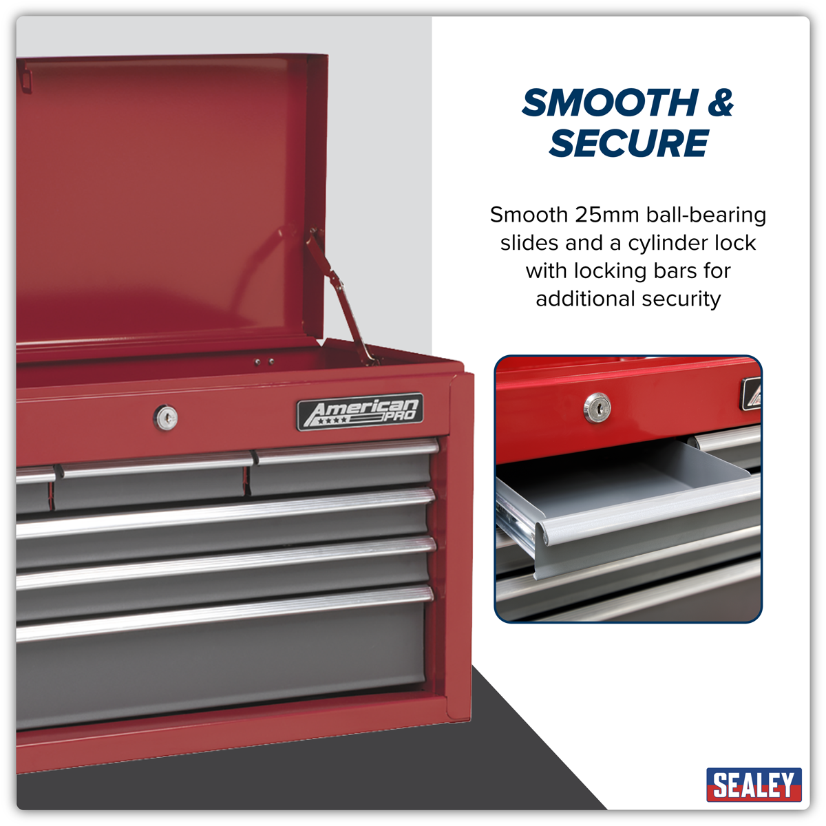 Topchest 6 Drawer - Red/Grey AP2201BB