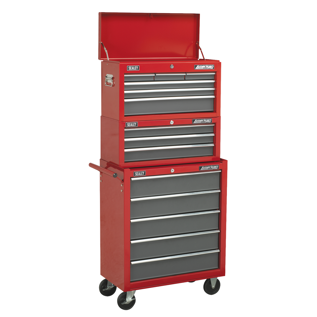 Topchest 6 Drawer - Red/Grey AP2201BB