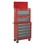 Topchest 6 Drawer - Red/Grey AP2201BB