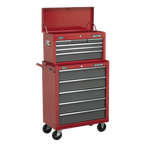 Topchest 6 Drawer - Red/Grey AP2201BB