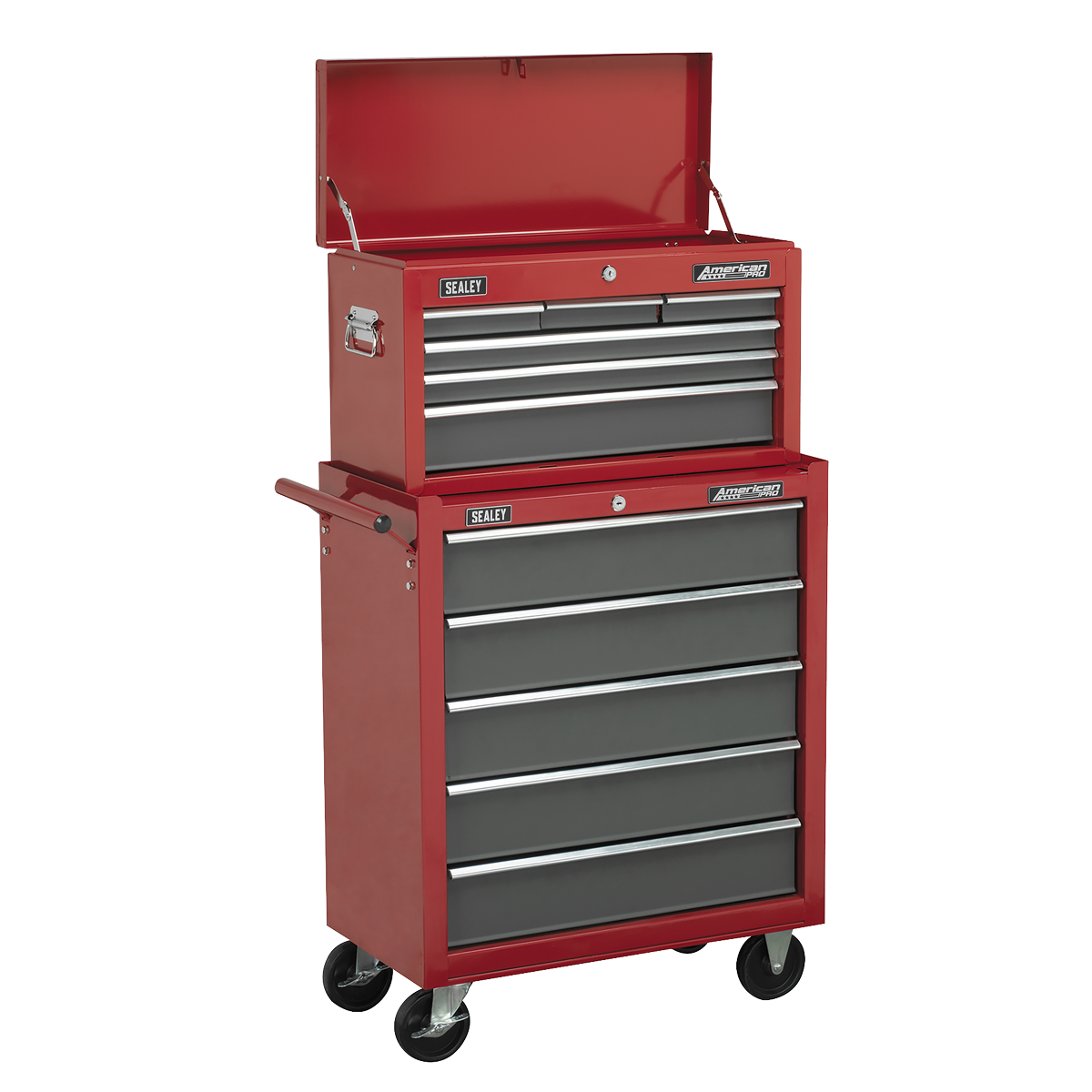 Topchest 6 Drawer - Red/Grey AP2201BB