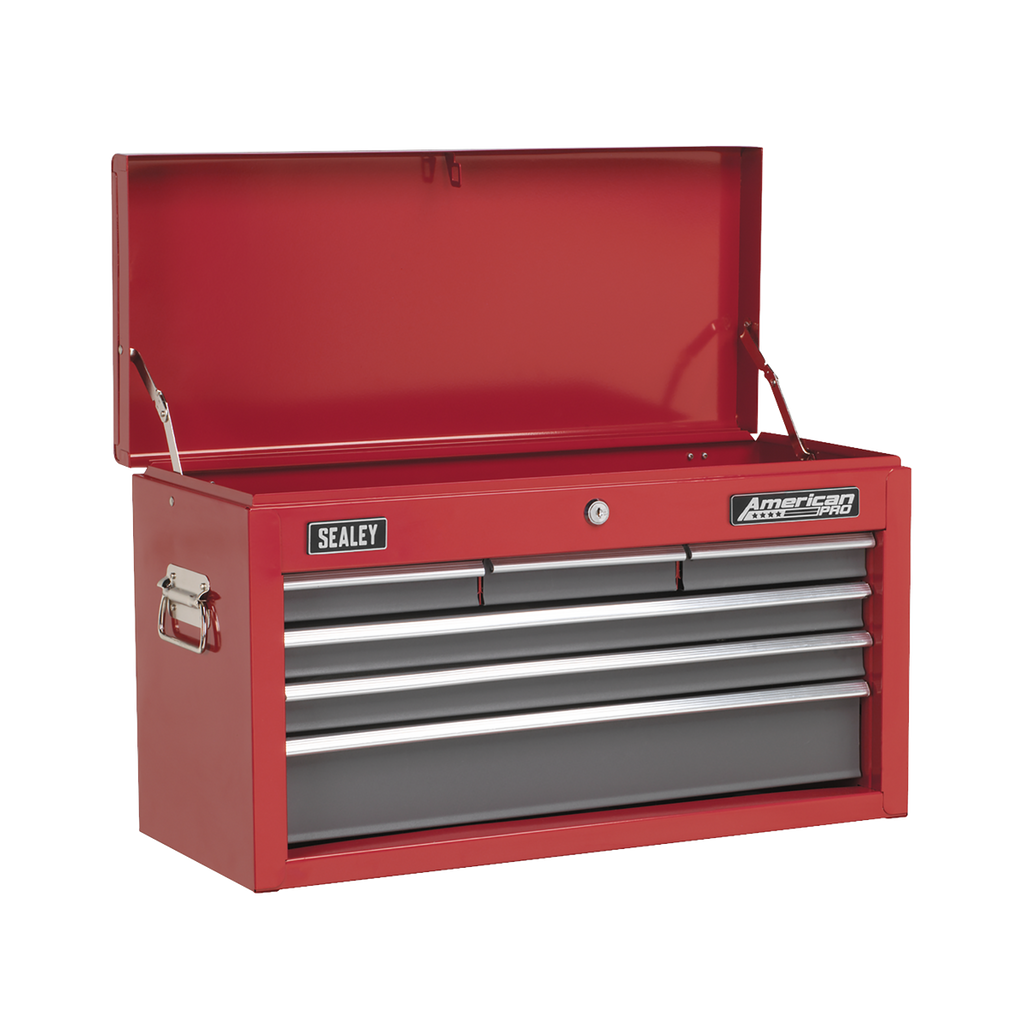 Topchest 6 Drawer - Red/Grey AP2201BB