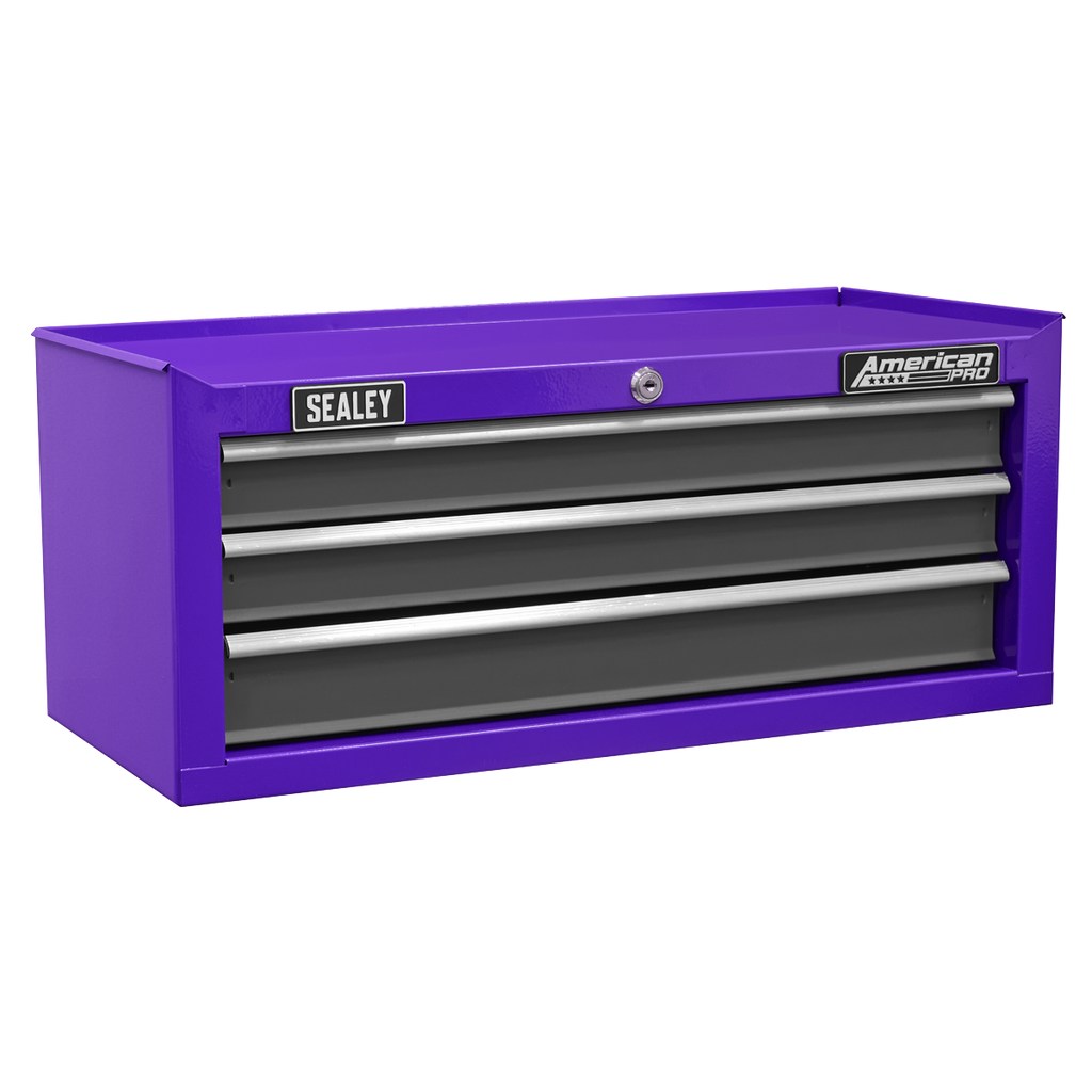 Mid-Box Tool Chest 3 Drawer - Purple/Grey AP22309BBCP