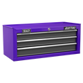 Mid-Box Tool Chest 3 Drawer - Purple/Grey AP22309BBCP