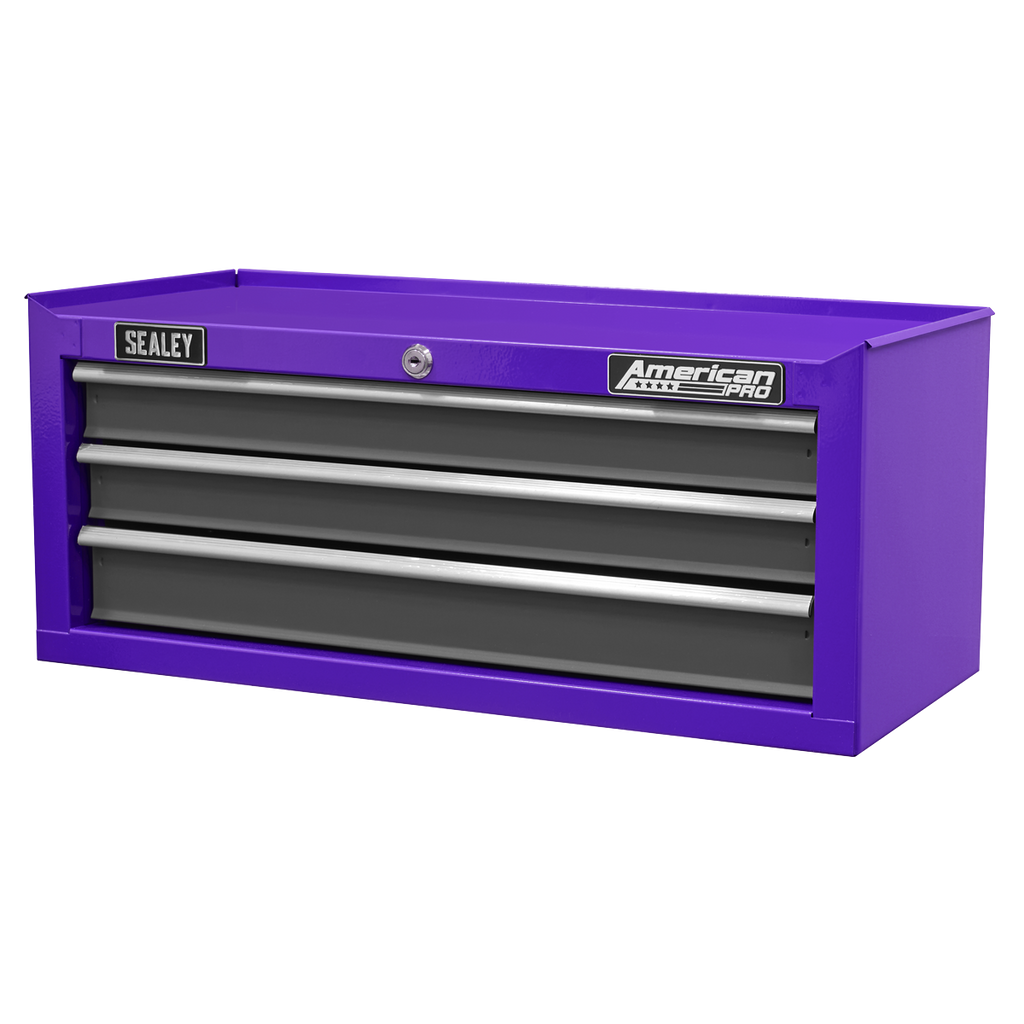Mid-Box Tool Chest 3 Drawer - Purple/Grey AP22309BBCP