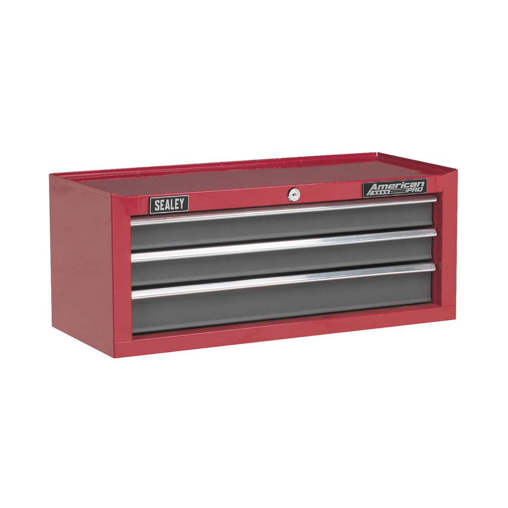 Mid-Box Tool Chest 3 Drawer - Red/Grey AP22309BB