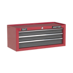 Mid-Box Tool Chest 3 Drawer - Red/Grey AP22309BB