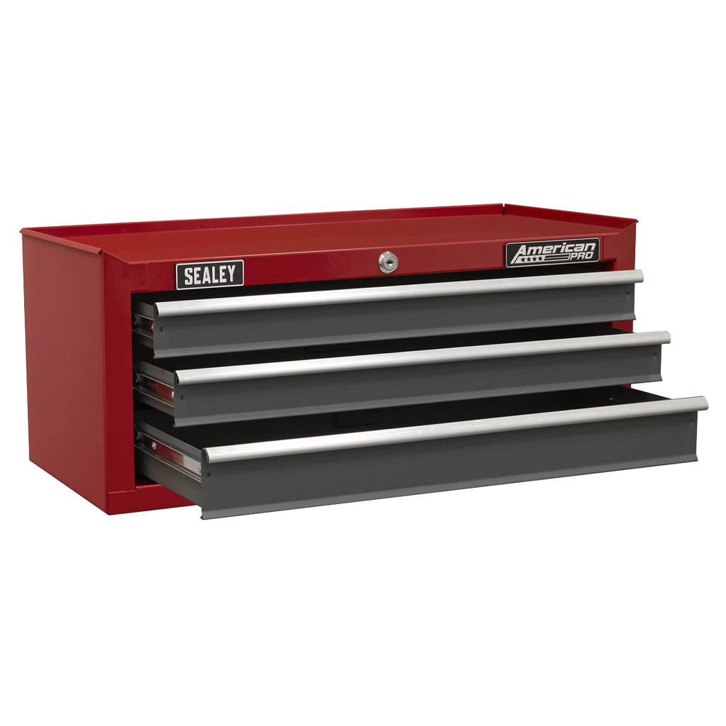 Mid-Box Tool Chest 3 Drawer - Red/Grey AP22309BB