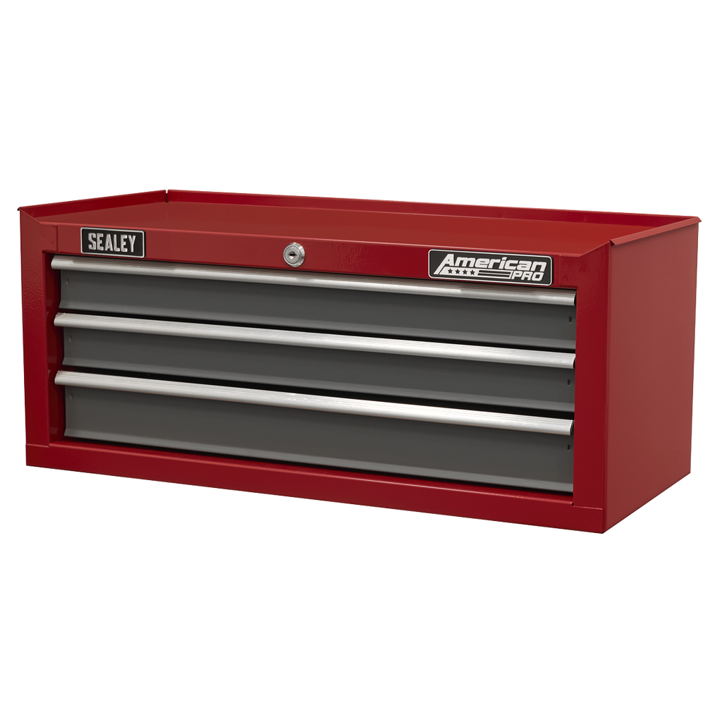 Mid-Box Tool Chest 3 Drawer - Red/Grey AP22309BB
