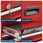 Mid-Box Tool Chest 3 Drawer - Red AP223