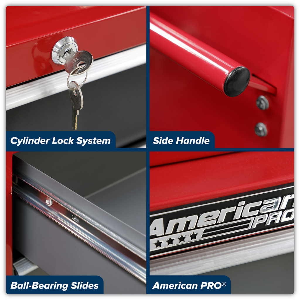 Rollcab 5 Drawer - Red/Grey AP22505BB