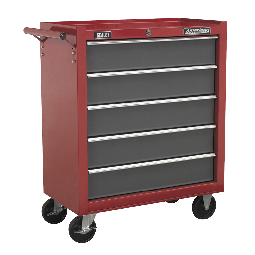 Rollcab 5 Drawer - Red/Grey AP22505BB