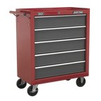 Rollcab 5 Drawer - Red/Grey AP22505BB
