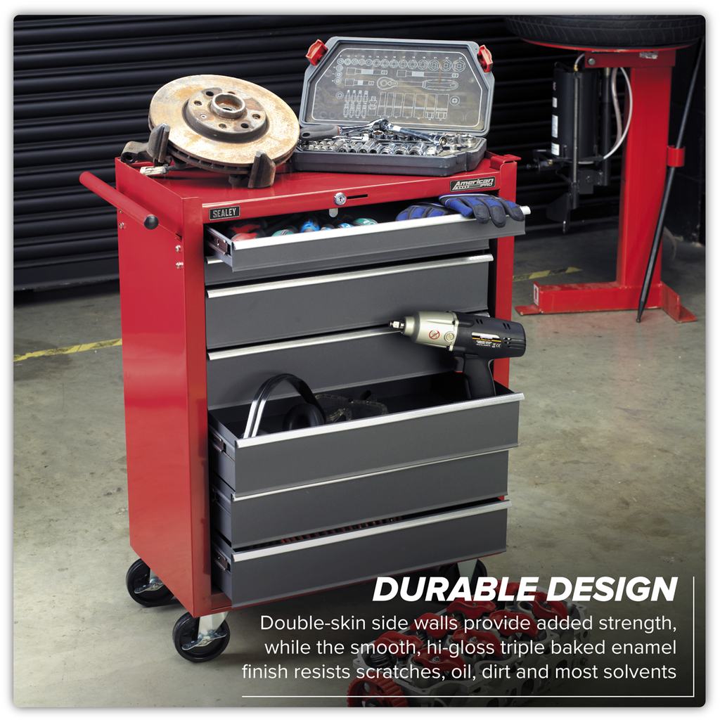 Rollcab 7 Drawer - Red/Grey AP22507BB