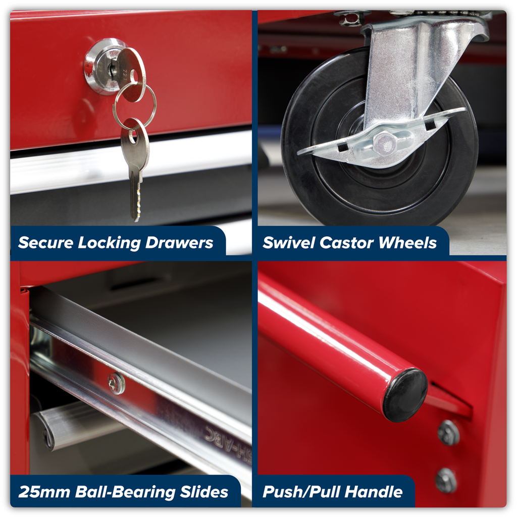 Rollcab 7 Drawer - Red/Grey AP22507BB