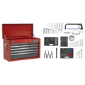 Topchest 9 Drawer with 205pc Tool Kit - Red/Grey AP22509BBCOMB